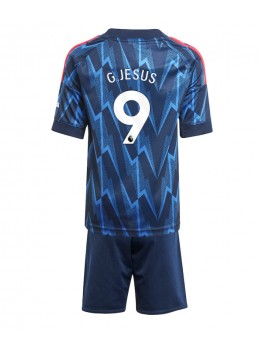 Billige Arsenal Gabriel Jesus #9 Bortedraktsett Barn 2025-26 Kortermet (+ Korte bukser)